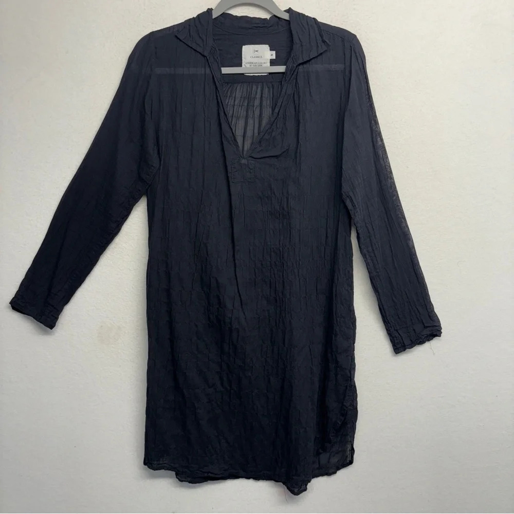 Classics American colors Alex Lehr Coverup‎ Mini Dress St Tropez Crinkle Cotton
